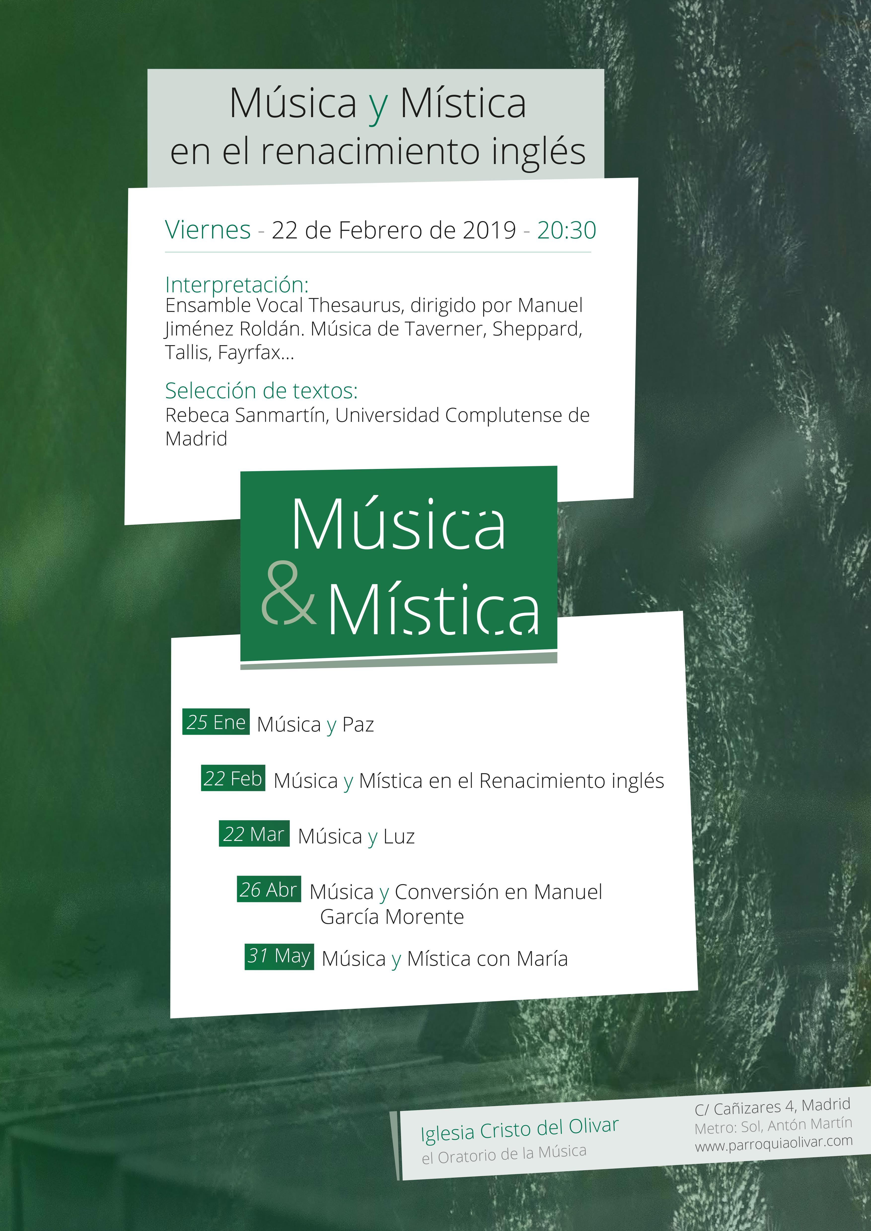 Música y Mística en el renacimiento inglés