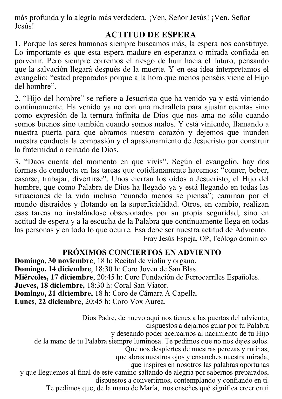 Hoja Parroquial 30 Nov. Adviento C Ip3