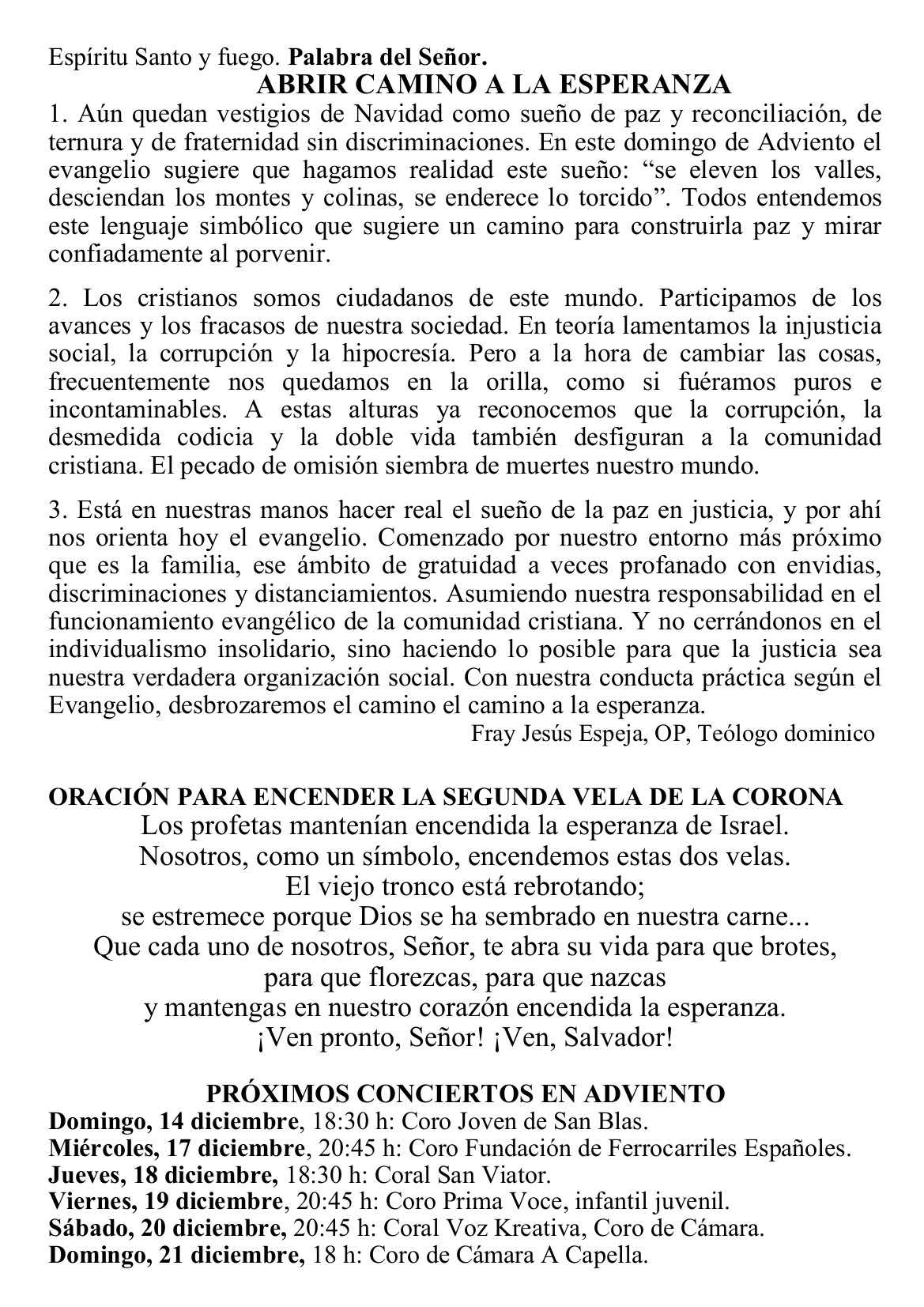Hoja Parroquial 7 DICIEMBRE SEGUNDO ADVIENTO Cp3